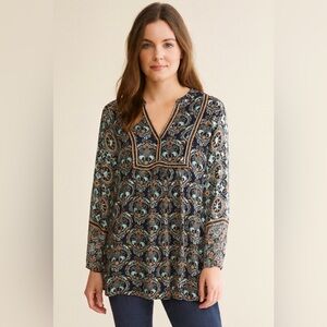 Loft Tunic Print Blouse Medium
